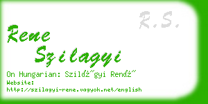 rene szilagyi business card